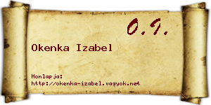 Okenka Izabel névjegykártya